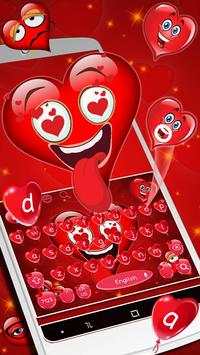 Emoji Heart Keyboard Theme screenshot 2