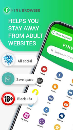 Fine Browser: All porn sites blocker, Uc browser screenshot 1