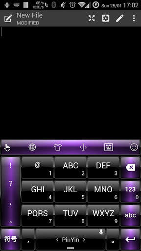 Keyboard Theme Dusk Black Purple स्क्रीनशॉट 7