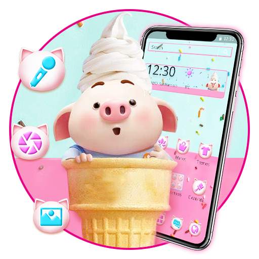Adorable Ice Cream Piggy Theme 1.1.4