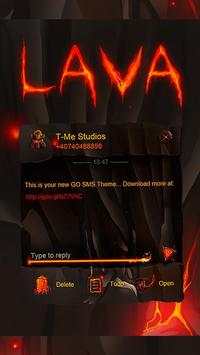 Hot Lava SMS Theme 3 تصوير الشاشة