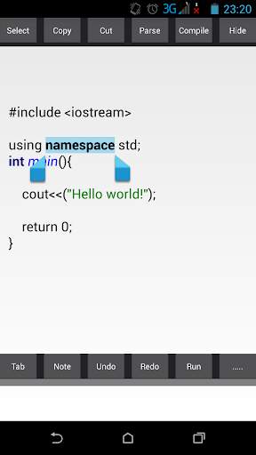 C   Compiler IDE screenshot 3