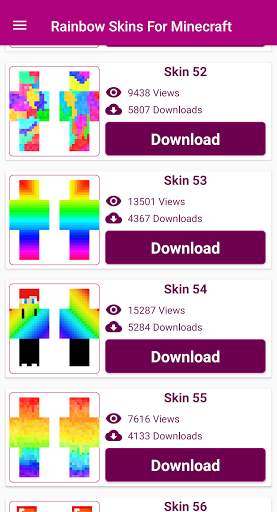 Rainbow skins - for Minecraft Skins screenshot 2