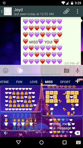 Miss Art - Emoji Keyboard 💏 स्क्रीनशॉट 1