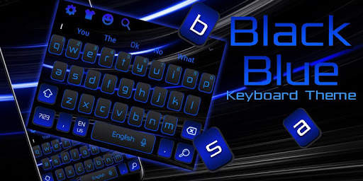 Cool Black Blue Keyboard Theme screenshot 4