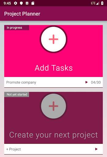 Project Planner скриншот 1