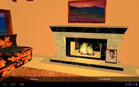 3D Romantic Fireplace Live Wallpaper HD screenshot 14