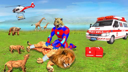 Superhero Animals Robot Rescue Mission स्क्रीनशॉट 2