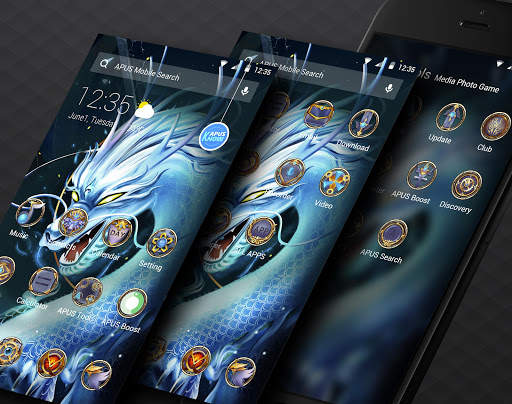 Divine Cool White Dragon-APUS Launcher theme screenshot 3