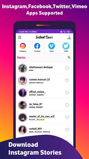 InstantSaver- Story IGTV Reels Saver For Instagram screenshot 1