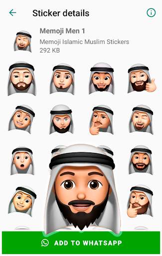 Memoji Hijab Islamic Muslim Stickers for WhatsApp screenshot 2