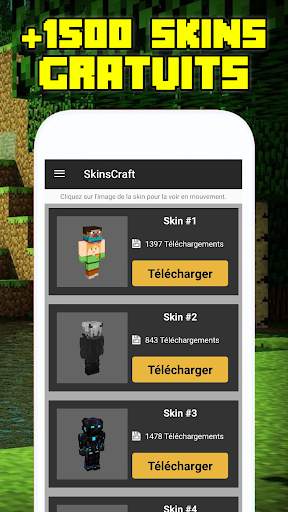 SkinsCraft - Skins pour Minecraft PE gratuit screenshot 1