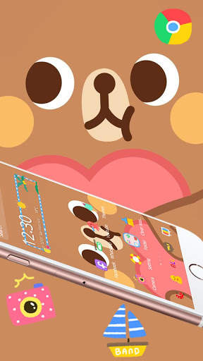 Cartoon Bear Face Emoji Theme🐻 screenshot 2