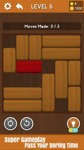 Block Escape - Sliding Red Wood Block screenshot 6