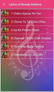 Rowdy Rathore Songs Lyrics screenshot 2