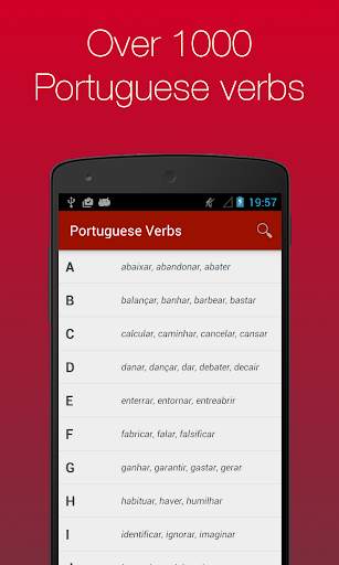 Portuguese Verb Conjugator स्क्रीनशॉट 1