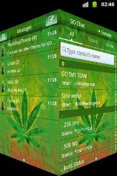 GO SMS Theme WEED GANJA 4 تصوير الشاشة