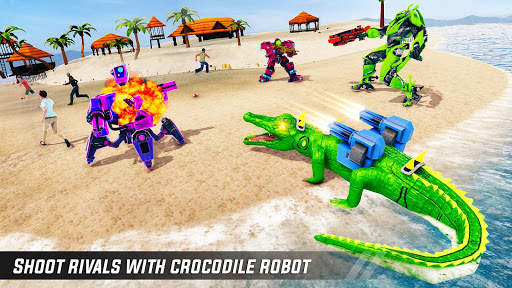 Crocodile Robot Car Simulator: War Robot Games screenshot 3