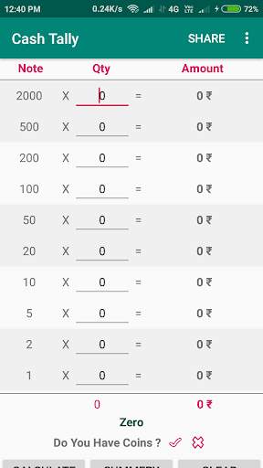 Tally Cash - Fast Cash Calculation/Cash Calculator screenshot 2