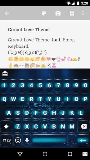 Circuit Love Emoji Keyboard screenshot 1