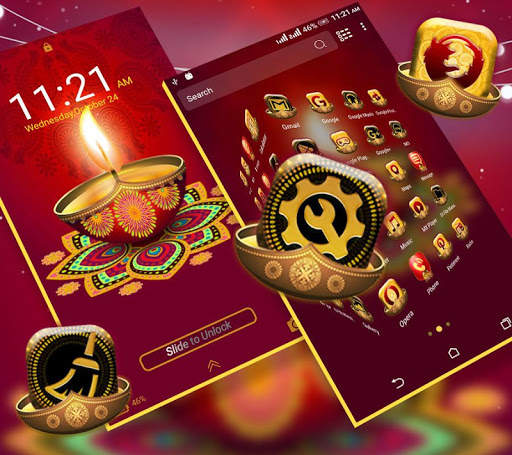 Happy Diwali Launcher Theme 5 تصوير الشاشة