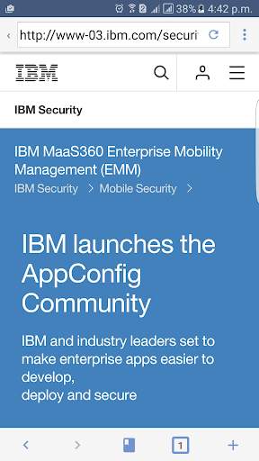 MaaS360 Browser screenshot 1