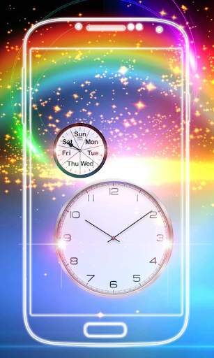 Rainbow Clock Live Wallpaper screenshot 3