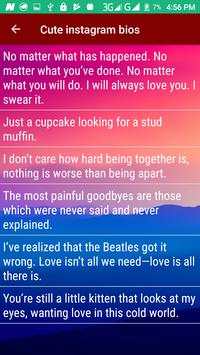 Cute Instagram Bios screenshot 2