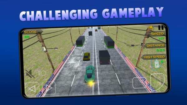 Highway Traffic HD Asphalt - Car with Hot Wheels screenshot 5