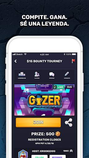GIZER - Compite en Torneos y Agrupaciones de Móvil screenshot 1