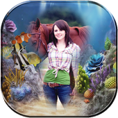 Underwater Life Photo Frame أيقونة