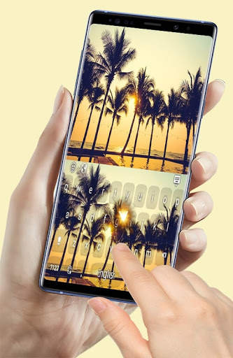 Sunset Beach With Palm keyboard screenshot 1