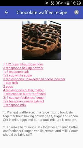 Waffles recipes with photo offline screenshot 5
