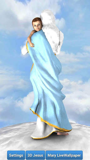 3D Mother Mary Live Wallpaper screenshot 2