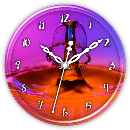 Water drop Clock LiveWallpaper أيقونة