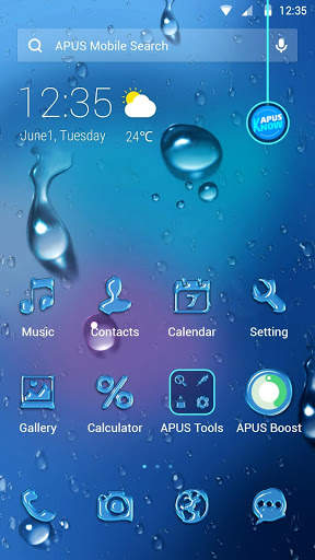 Glass Water APUS Launcher theme screenshot 1