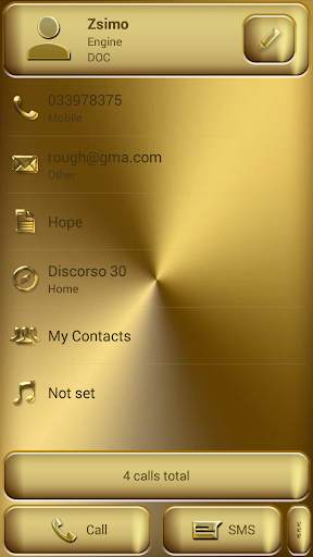 Dialer Solid Gold Theme for Drupe and ExDialer screenshot 4