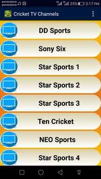 Cricket TV Live Channels screenshot 3