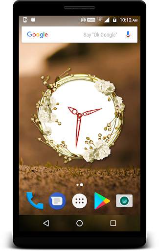 Spring Flower Clock live Wallpaper screenshot 5