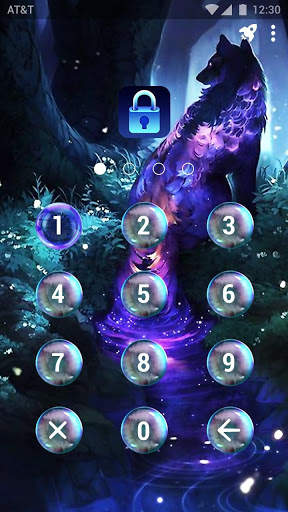 Space Wolf - App Lock Master Theme screenshot 2