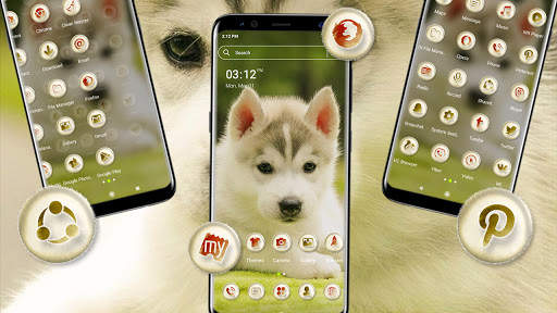Husky Puppy Launcher Theme screenshot 4
