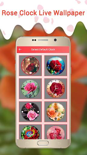 Rose Clock Live Wallpaper screenshot 1