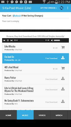 S-Ka-Paid Official Music App скриншот 2