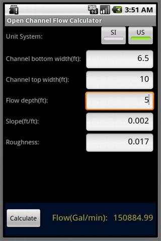 Open Channel Flow Calculator स्क्रीनशॉट 2