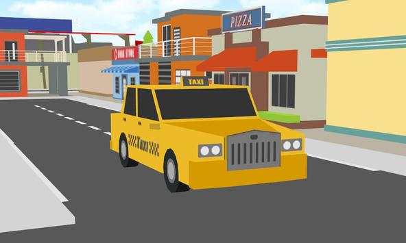 blocky cars taxi driver sim screenshot 1