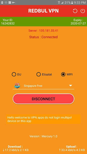 Red Bull VPN screenshot 1