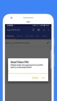 OpenVPN Client сompatible with Rutoken 3 تصوير الشاشة