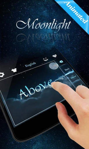 Moonlight GO Keyboard Animated Theme स्क्रीनशॉट 6