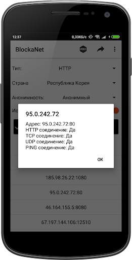 BlockaNet: Список прокси скриншот 4