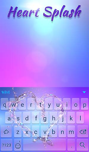 Heart Splash Animated Keyboard स्क्रीनशॉट 2